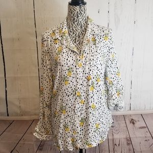 Velvet heart pineapple blouse